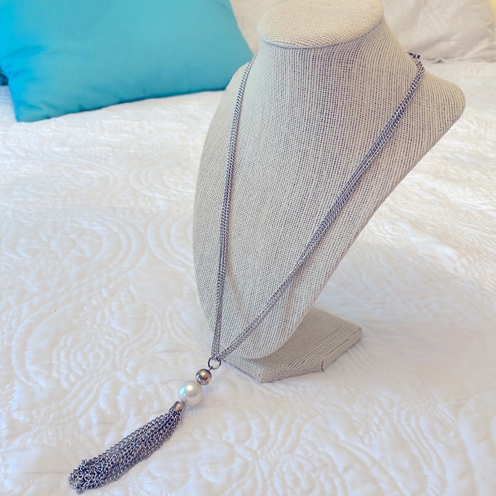 Long Multi-Strand Pearl Strand Costume Jewellery Necklace VINTAGE